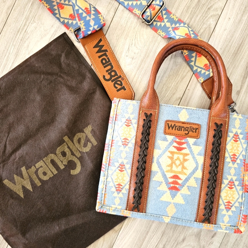 Wrangler Tote Bag Western  Shoulder Boho Aztec Handbags NWT